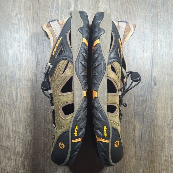 Merrell All Out Blaze Sieve Water Shoes Brindle/Butterscotch Mens Sz 14 Sandals - Picture 10 of 13